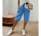 Women's Casual Pockets Elastic Drawstring Casual Pants Leg Drawstring Five Pants Pant Pants for Women Women’s Pants Women’s Pant