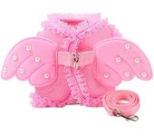 Verde Pet Dog Leash Arnés Ajustable Puppy Leads y Collares Set para Pequeño Perrito Gatito Chaleco Correa