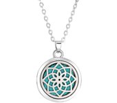 New Stainless Steel Fashion Tree Of Life Aromatherapy Necklace Essential Oil Diffuser Perfume Locket Pendant Women Jewelry Gift
