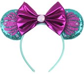 Newest Disney Mickey Mouse Ears Headband Kid Adult Festival Party Sequins 5" Bow Headband Women Baby Girl Party Hair Accessories