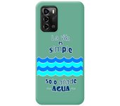 Funda Silicona Líquida Verde para ZTE Blade A72 diseño Agua Dibujos