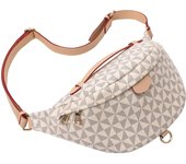 Riñonera cruzada para mujer, bolso bandolera para mujer, riñonera pequeña con cinturón, riñonera a cuadros para mujer, diseño blanco 2