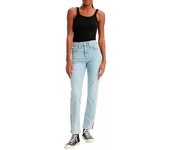 Levi's 724 Button Shank - Pantalones vaqueros Levis para mujer - Pantalón de talle alto con detalle de cremallera en el bajo