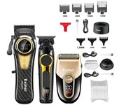 Kemei Rechargeable Hair Clippers kit Professional DLC Blade Electric Trimmer Men Barber Cordless Shaver KM-2242 KM-2351 KM-3209