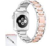 Bling Diamond Strap For Apple Watch Band 40mm 45mm 44mm 41mm 42mm 38mm Metal Belt For IWatch Series 7 SE 6 5 4 Ladies Bracelet
