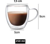 Double Bottom Wall Glass Coffee Cup Whiskey Tea Thermal Heat Resistant Cocktail Vodka Shot Wine Mug Drinkware Tumbler Set