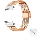 No Gaps Quick Fit Stainless Steel Strap For Samsung Galaxy Watch 6 Classic 47mm 43 6/5/4 40 44mm 5Pro 45mm Curved End Metal Band