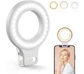 Anillo de Luz recargable con clip de 60 LED para teléfono, computadora portátil, tableta (3 Modelos, 5 grados de Brillo)