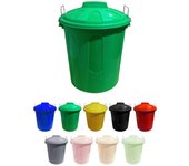 JARDIN202 - Cubo Basura de plástico con Tapadera | Cubo almacenaje y reciclar