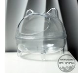 Hamster Transparent Bathroom Small Pet Sand Bath Cage Large Capacity Prevent Splash Bathing Transparent Shower Room Accessories
