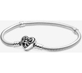 Pulsera de Cadena con Cierre de Corazón Árbol Genealógico de Pandora Moments 598827C01