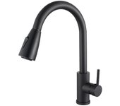 Grifo de cocina, grifo de fregadero de acero inoxidable 304, grifo de fregadero giratorio de 360° con rociador extraíble