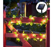 1pc Artificial Vine Solar String Lights, Ivy Garland Fairy String Lights Green Leaf Vine Solar Fairy Lights for Wedding Party