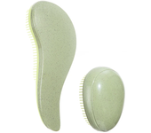 2pcs Magic Detanglng Hair Brush Set Scalp Massage Egg Shaped Wheat Straw Comb Anti-static Edge Hairbrush Salon Hair Styling Tool