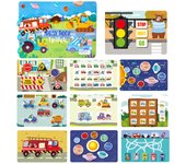 Montessori Busy Book for Kids Toddlers Educational Toys Baby Diy Paste Quiet Book Children Animals Numbers Matching Puzzles Toys