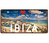 Vintage Ibiza Egypt Munich Haikidiki City Metal Sign License Plate  Wall Art Decor for Home Shop Club Bar  xCM DCA