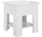 vidaXL Mesa de centro madera de ingeniería 40x40x42 cm Blanco, Negro, Roble Sonoma Mesita de Salón o Comedor o Auxiliar Mesa de Café Meuble Salón