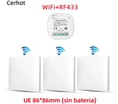 Tuya WiFi Smart Switch Set WiFi Wireless Remote Controller Timer No Battery Wall Panels Light Switch Work with Alexa WiFi Switch