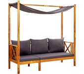 Banco de Jardín con dosel maciza de Madera de Acacia