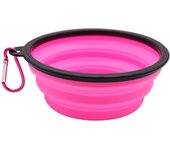 Collapsible Pet Silicone Dog Food Water Bowl Outdoor Camping Travel Portable Folding Pet Supplies Pet Bowl Dishes with Carabiner