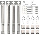 4pcs Universal Adjustable Stainless Steel Bbq Gas Grill Replacement Straight Pipe Tube Burner Barbec