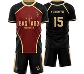 Jersey Futsal Pattern Vl Replika Blue Lock Anime Bastard Munich Men Short Sleeve Shorts Set Women's Street Casual Sports T Shirt