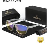 KINGSEVEN New 99% Anti-Blue Ray Glasses Transparent Lens Eyeglasses Men Women Computer Blue Light Blocking Decorative Eyewear