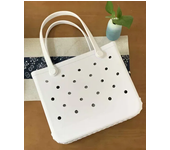 【COIULNI&KLUVM】Large Boggs Beach Bag Summer EVA Beach Basket WomenTote Bag Holes Waterproof Handbag Pouch Shopping Shoulder Bag