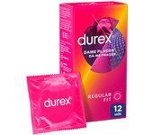 Durex - Preservativos Dame Placer para Mayor Sensación Packs 12-24-48 condones para un sexo seguro