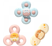 Spinner 3 Unids Juguetes Mariposa de Dibujos Animados Spinning Suction Juguetes Taza DE LA Succión Spinning Top Spinner Juguetes Bebé Juguetes de Baño