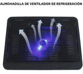 N19 Laptop Cooling Base for 10/12/14 inch Universal mute Large Fan Radiator Luminous Cooling Base Pad Non-Slip Laptop Stand
