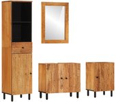 ¿Conjunto de Armero de BA? O 4 piezas de Madera de Acacia