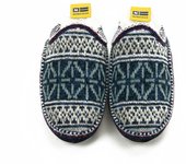NORDIKA'S mod. 1500 zapatilla casa para mujer en lana natural, sin cordones