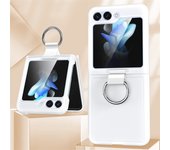 Solid Color Folding With Finger Ring Buckle Case For Samsung Z Flip 6 5 Zflip 5 Z Flip4 Z flip 3 5G Shockproof Matte Clear Cover