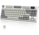 Teclado mecánico para juegos K86 Washer, teclado RGB inalámbrico con pantalla TFT a color, botón giratorio e interruptores lineales intercambiables en caliente.