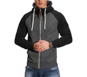 Chaqueta deportiva de terciopelo con bloques de color para hombre, informal, de moda, con mangas raglán