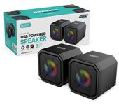 Altavoz Multimedia RGB Iluminación 2.0 - Negro MA805-BK