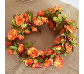 Kahaul 2.5m Rose Artificial Flower Silk Vine For Wedding Garland Pink Home Room Party Wedding Event Fake Leaves DIY Decoration