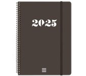 AGENDA 2025 BASIC MY E10 155X212MM SEMANA VISTA HORIZONTAL NEGRO FINOCAM 743506025
