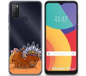Tumundosmartphone Funda Gel Transparente para Alcatel 1S 2021 / 3L 2021 diseño Bufalo Dibujos