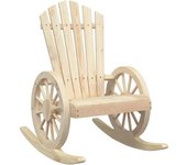 vidaXL Mecedora de jardín Adirondack madera maciza de abeto
