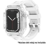 44mm 40mm Glacier Modification Kit Rubber Band For Apple Watch 9 8 7 45MM 41MM Transparent Mod Case For iWatch Series 6 SE 5