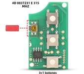 jingyuqin Smart Remote Key Circuit Board 2/3/4 Button 315/433MHZ 4D0837231A/E/K/R For Audi A3 A4 A6 A8 RS4 TT Allroad Quttro RS4