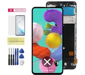 Super OLED A51 Display With Fingerprint, for Samsung Galaxy A51 A515 A515F Lcd Display Touch Screen Digitizer Replacement