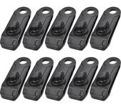 10pcs Outdoor Camping Tent Windproof Reusable Fixing Shark Clips Clamps Canopy Awning Tarp Cord Buckle Tensioner Tent Accessorie