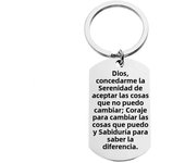 1Pc Religious Keychain Serenity Prayer Sobriety Recovery Accessory For Women Men Birthday New Year ﻿