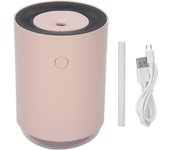 Difusor de humidificador de coche USB, 2W 255ML mini humidificador de aceite esencial de coche aromaterapia portátil lindo difusor de aroma portátil con humidificador de ultrasonido de 100ml (rosa)