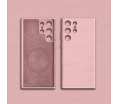 Original For Magsafe Silicone Case For Samsung Galaxy S22 S23 S24 S25 Ultra S21 FE Wireless Charging Magnetic Cover Accessories