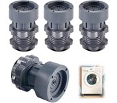 Alfombrilla antivibración para lavadora de 4 piezas, almohadilla antivibración ajustable para lavadora, pie para lavadora antivibración