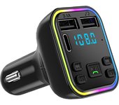 Bluetooth 5.0 FM Transmitter Handsfree Car Radio Modulator MP3 Player With Dual USB Type-c Super Quick Charge Adapter for Car